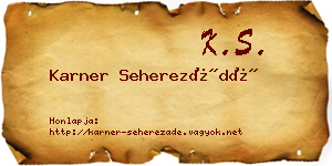 Karner Seherezádé névjegykártya